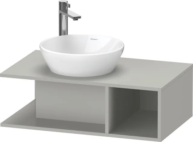 Duravit Waschtischunterschrank wandhängend „D-Neo“ 80 × 26 × 48 cm in Betongrau Matt