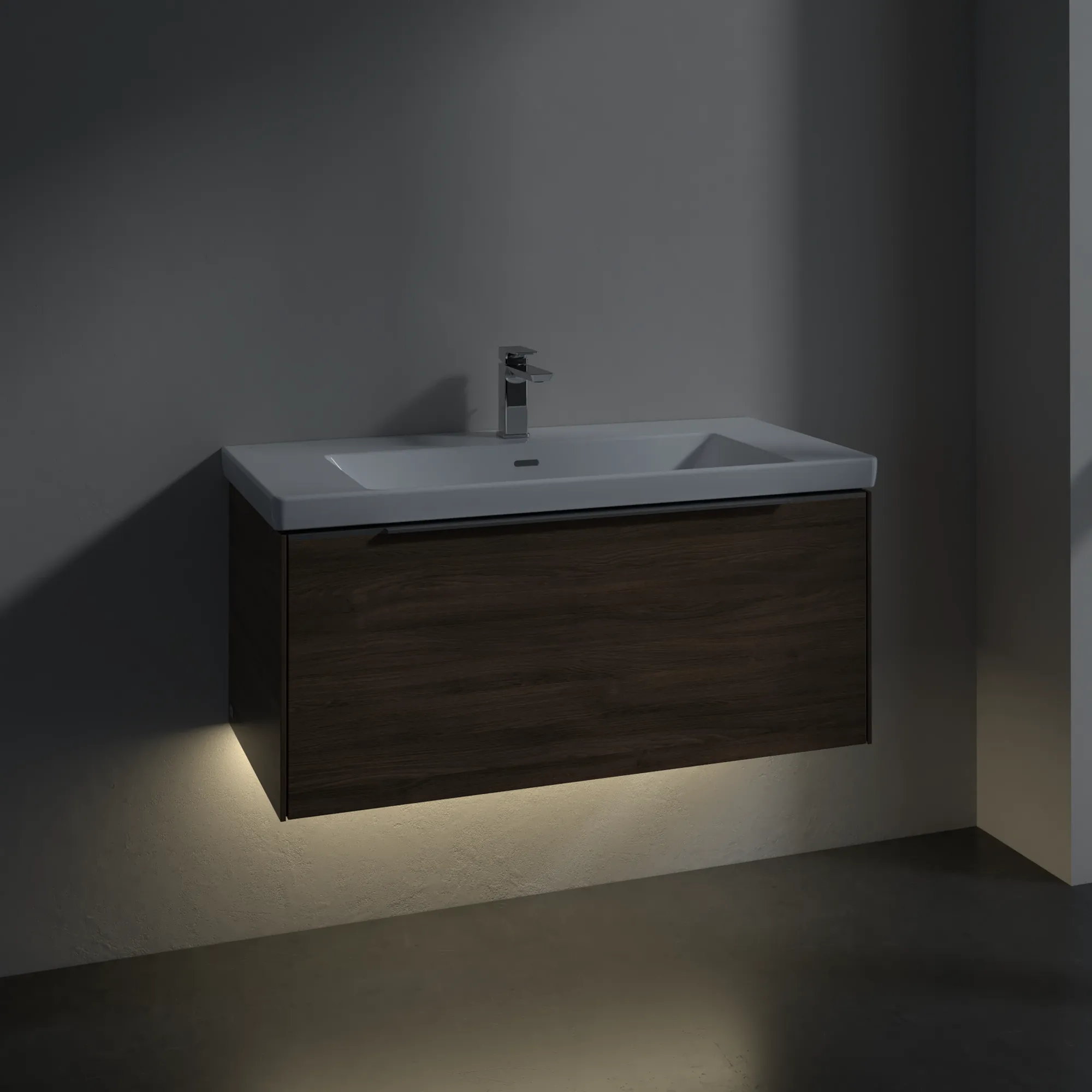 Villeroy & Boch Waschtischunterschrank „Subway 3.0“ für Schrankwaschtisch 973 × 429 × 478 mm Arizona Oak, für Becken mittig