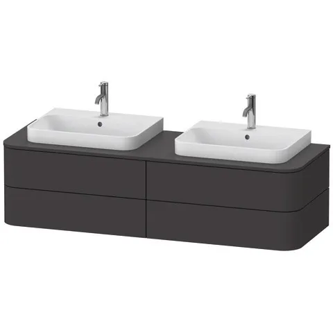 Duravit Waschtischunterschrank wandhängend „Happy D.2 Plus“ 160 × 40,8 × 55 cm