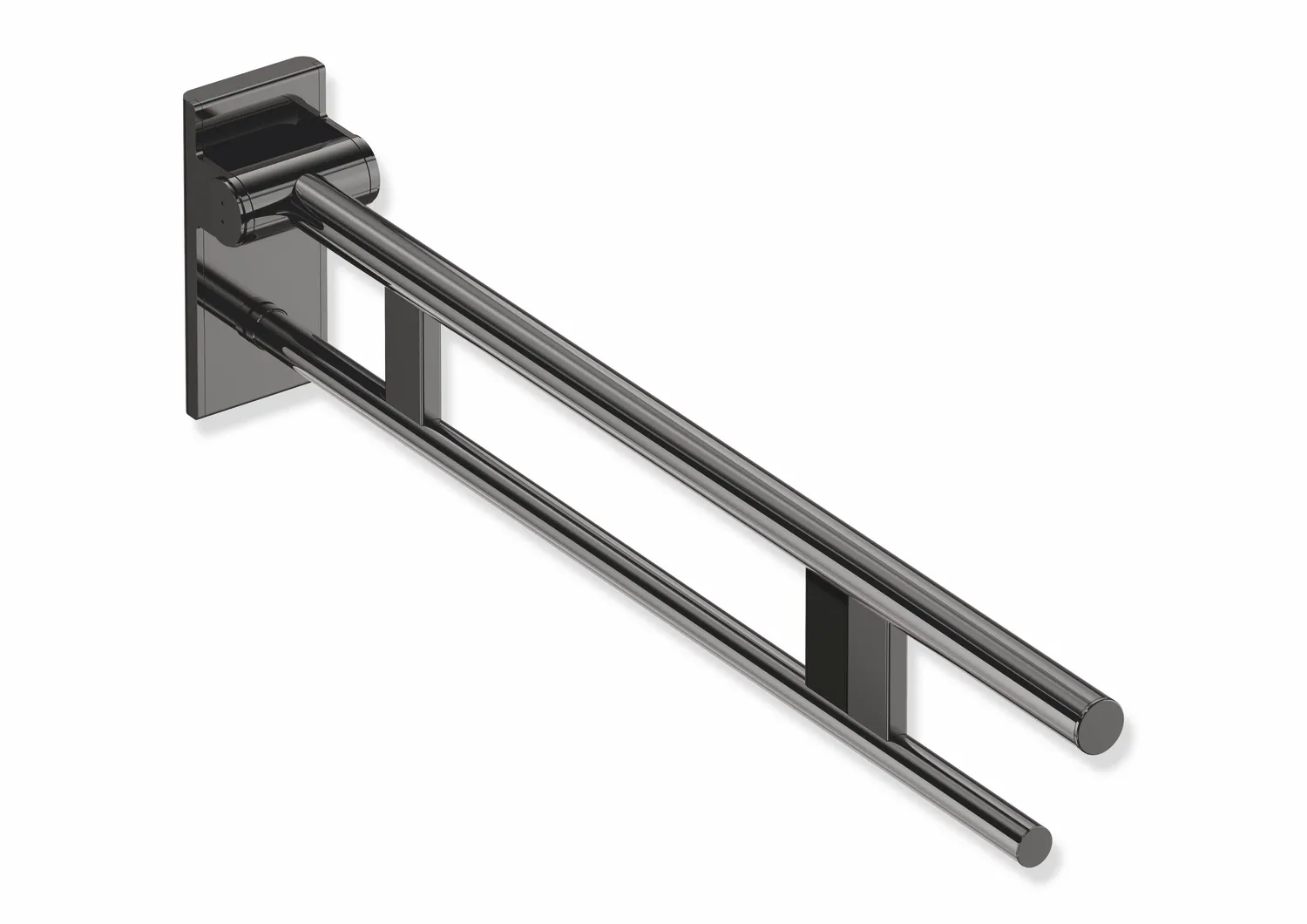 HEWI Stützklappgriff Duo System 900 Edelstahl PVD schwarzchr glzd