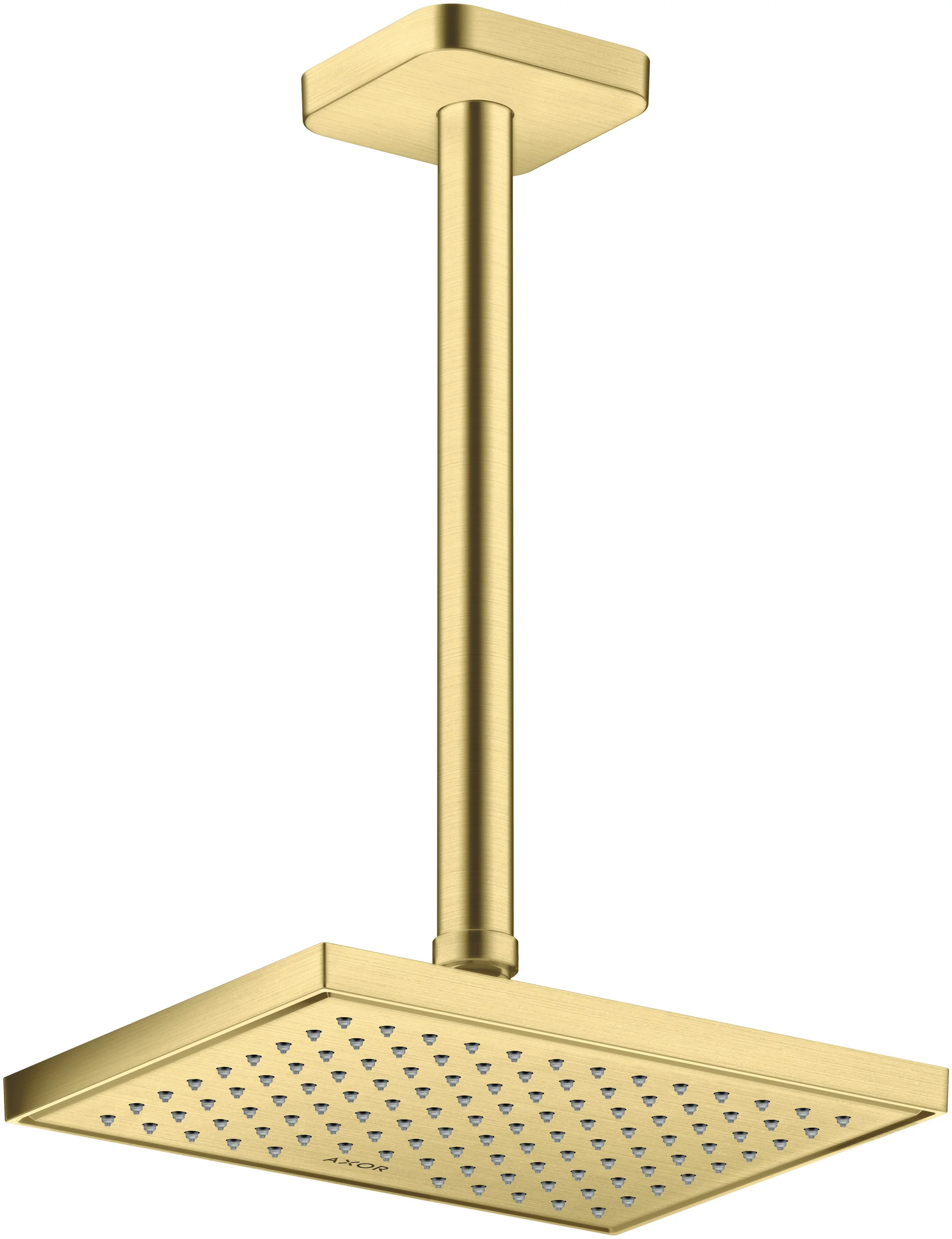 Hansgrohe AXOR ShowerSolutions Deckenanschlussstuck 300 mm softsquare BB, Messing, Aufputzmontage, G 1/2