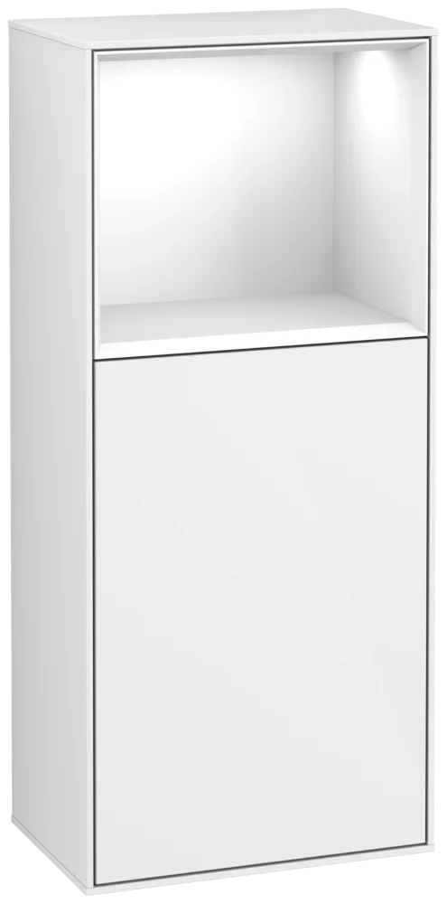 Villeroy & Boch Finion Seitenschrank F50, 418 x 936 x 270 mm, mit Beleuchtung, 1 Tür