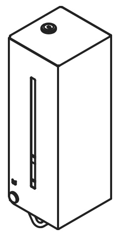 HEWI Seifenspender „System 900“ 9,8 × 10,2 × 27 cm