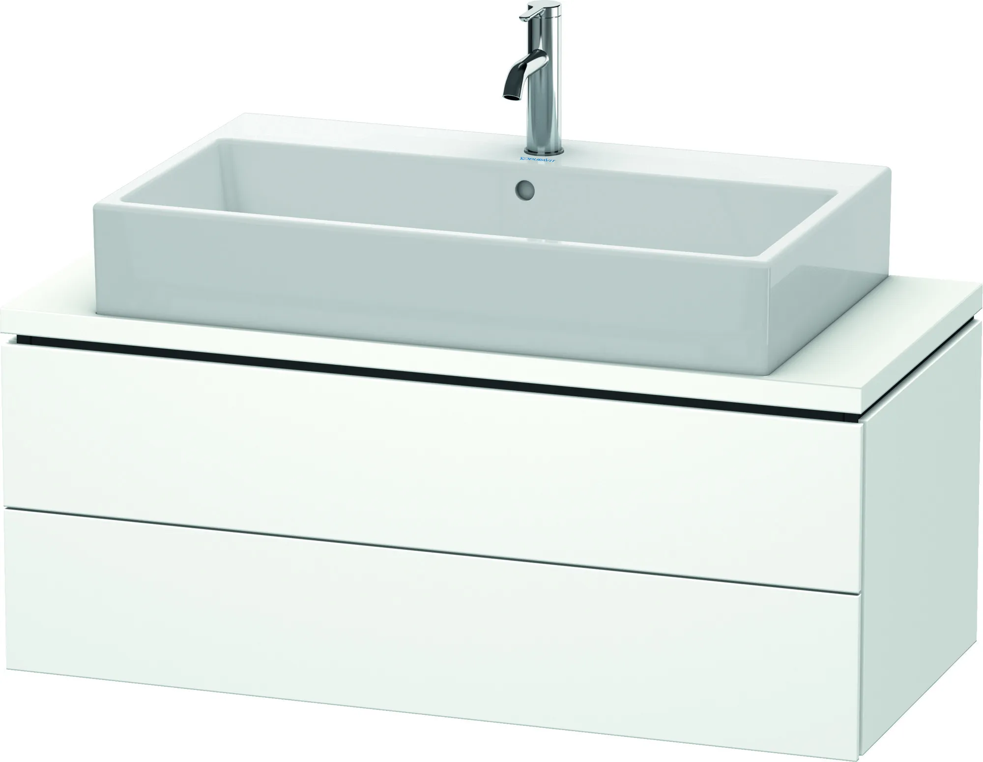 Duravit Waschtischunterschrank wandhängend „L-Cube“ 102 × 40 × 47,7 cm Weiß Matt Duravit Waschtischunterschrank wandhängend „L-Cube“ 102 × 40 × 47,7 cm Weiß Matt