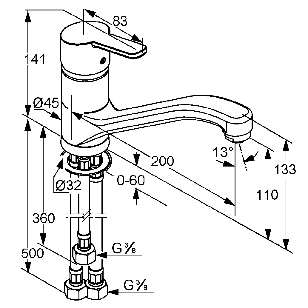 Kludi LOGO NEO Spültisch-EHM/ND chrom Kludi LOGO NEO Spültisch-EHM/ND chrom