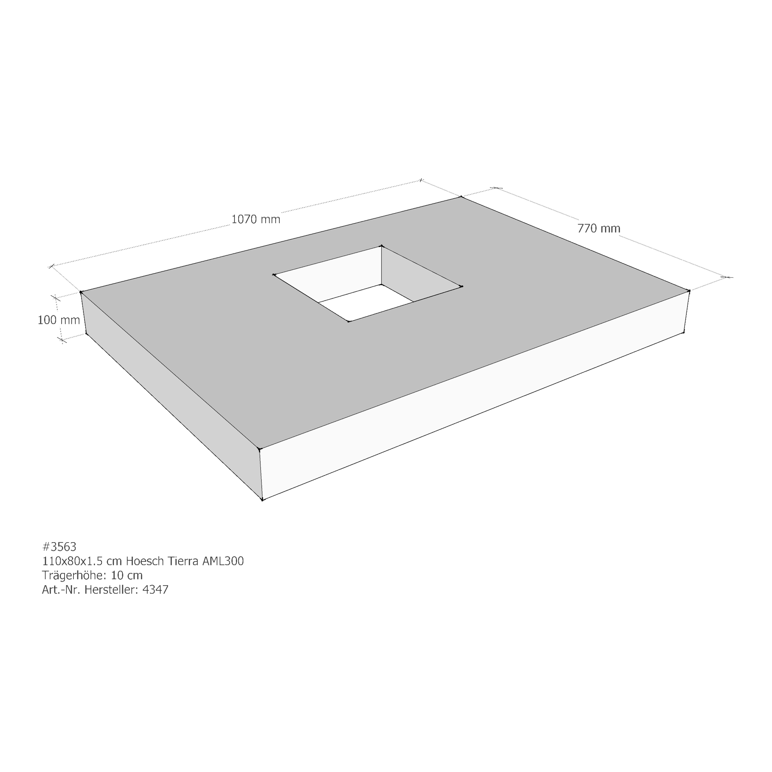 Duschwannenträger für Hoesch Tierra 110 × 80 × 1,5 cm Duschwannenträger für Hoesch Tierra 110 × 80 × 1,5 cm