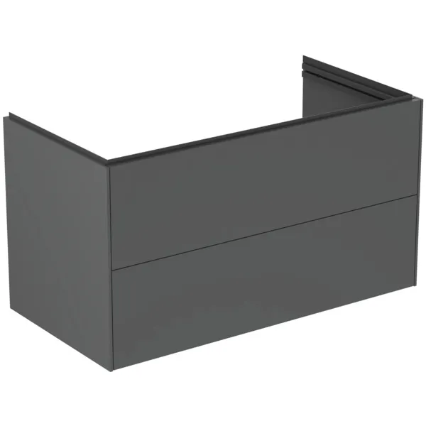 Ideal Standard Waschtischunterschrank „Conca“ 100 × 54,8 × 50,5 cm Anthrazit matt lackiert Ideal Standard Waschtischunterschrank „Conca“ 100 × 54,8 × 50,5 cm Anthrazit matt lackiert
