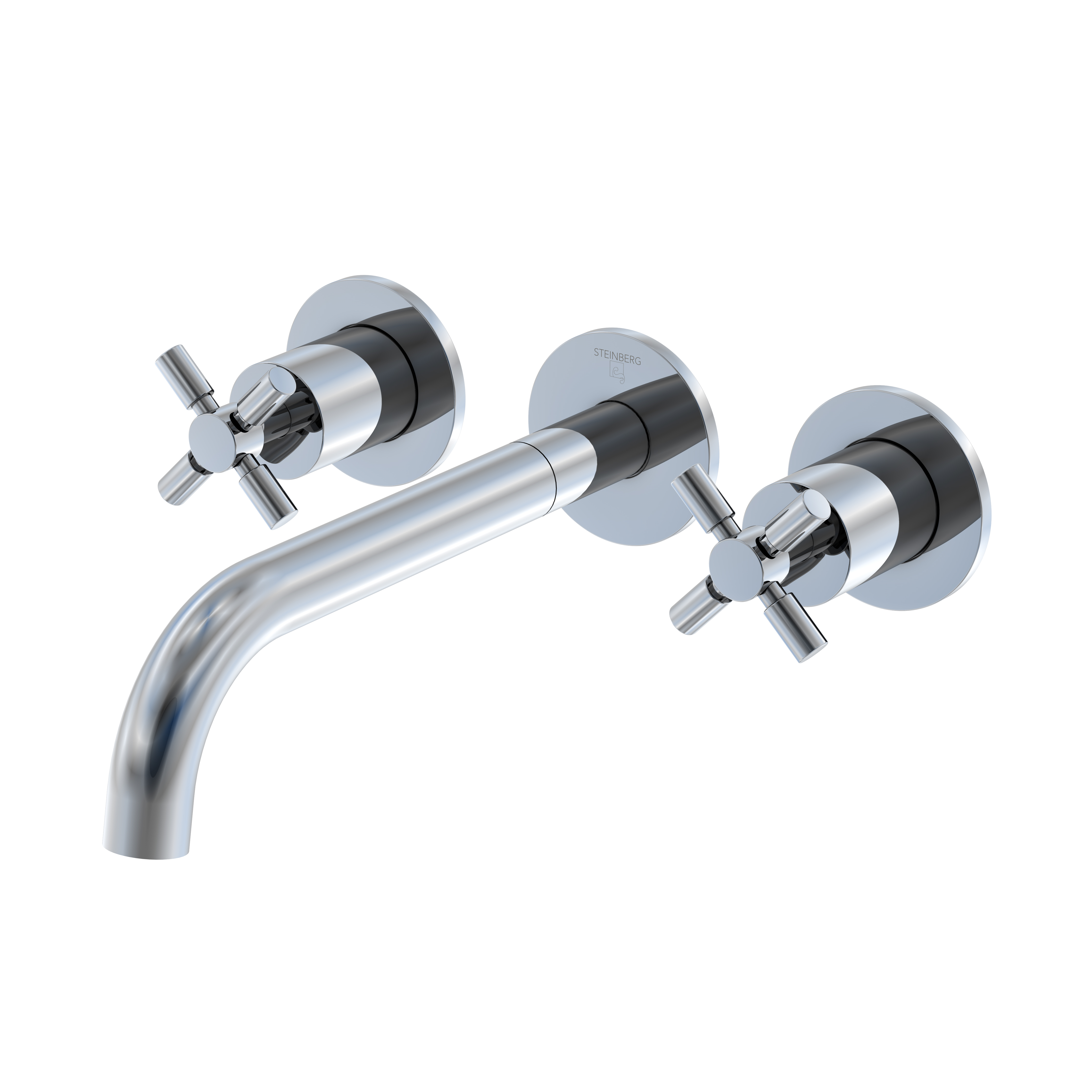 Serie 250 3-Loch Waschtisch-Armatur zur Wandmontage, Ausladung: 24,5 cm Serie 250 3-Loch Waschtisch-Armatur zur Wandmontage, Ausladung: 24,5 cm