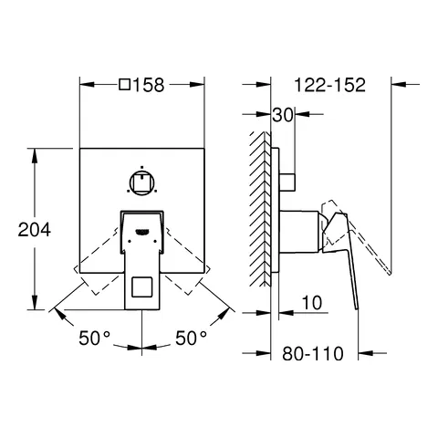 Einhandbatterie Eurocube 24094, mit 3-Wege Umstellung, Fertigmontageset für Rapido SmartBox, chrom Einhandbatterie Eurocube 24094, mit 3-Wege Umstellung, Fertigmontageset für Rapido SmartBox, chrom