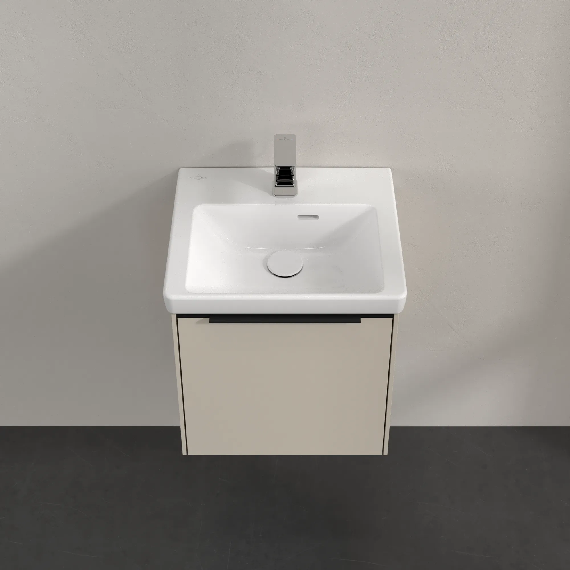 Villeroy & Boch Waschtischunterschrank mit Tür „Subway 3.0“ für Schrankwaschtisch 42,3 × 42,9 × 37,8 × 37,8 cm 1 Tür, Anschlag (Scharnier) links, Waschbecken mittig, 1 Tür, mittig, Anschlag links