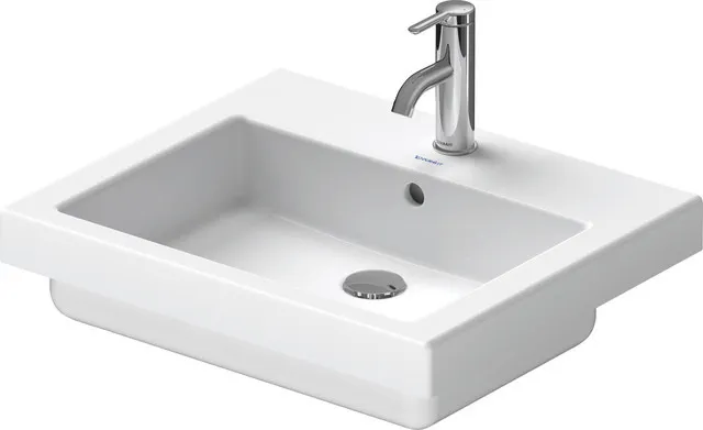 Einbauwaschtisch „Vero“, mit Überlauf, Hahnlochposition mittig Größe: 55 × 46,5 cm / Oberflächenveredelung: ohne Oberflächenveredelung Einbauwaschtisch „Vero“, mit Überlauf, Hahnlochposition mittig Größe: 55 × 46,5 cm / Oberflächenveredelung: ohne Oberflächenveredelung