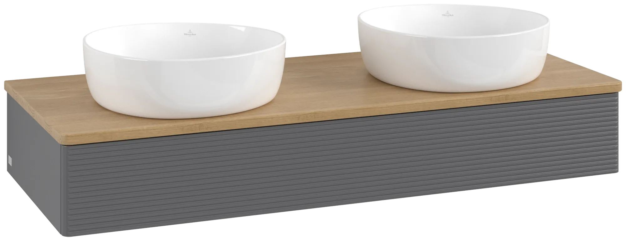 Villeroy & Boch Antao Waschbeckenunterschrank K13_1, anthrazit/mahagoni