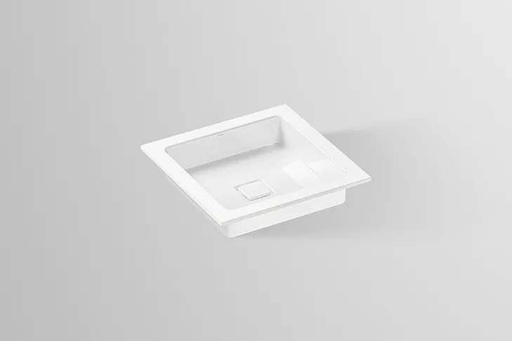 Waschbecken „Q-Serie“ 390 × 94 mm, mittig mit ProShield Waschbecken „Q-Serie“ 390 × 94 mm, mittig mit ProShield