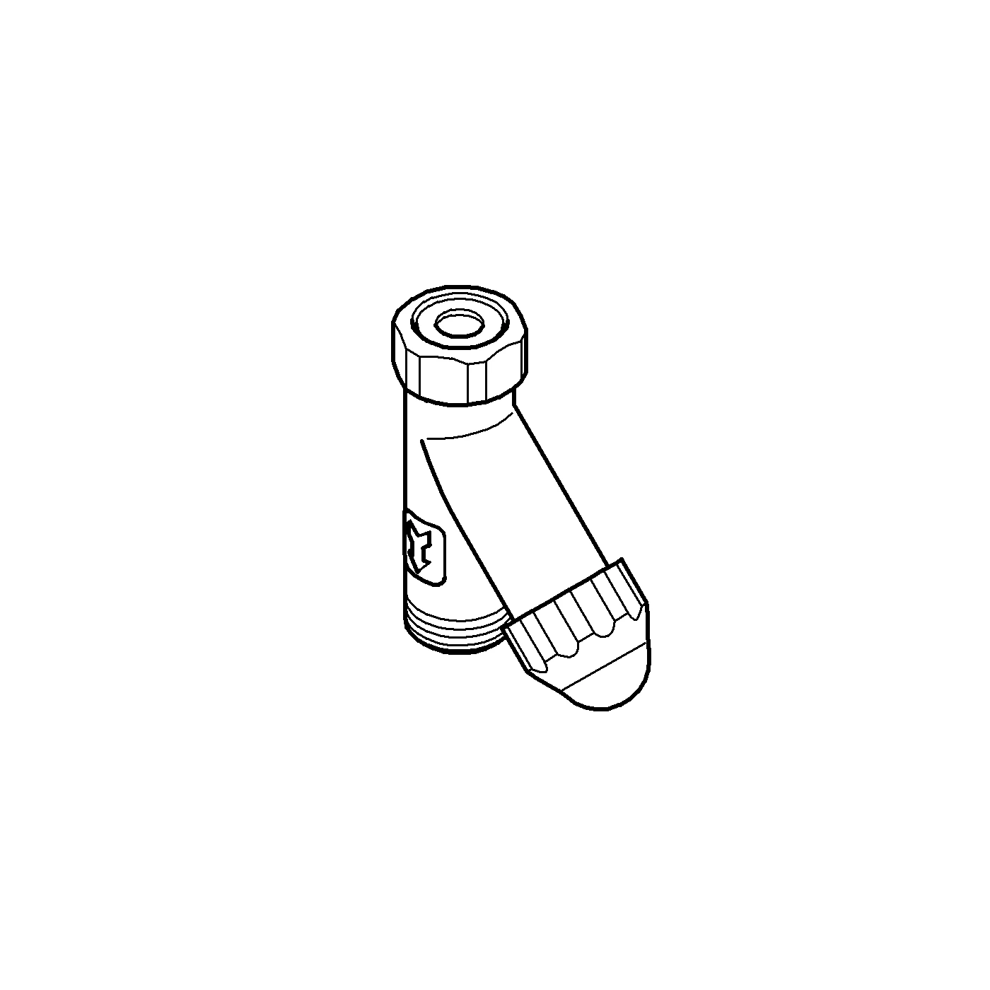 Original WAS Schrägfilter 41275, DN 20, für Wassertemperaturen bis +80°C, Klarsichtkappe, Maschenweite 315 µm, Filtereinsatz aus Edelstahl, chrom