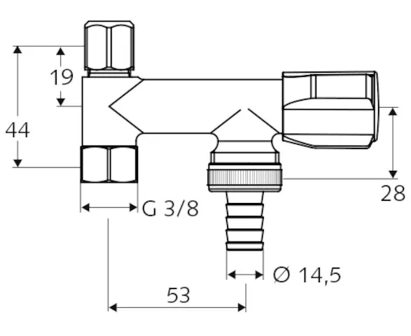 Geräteventil COMFORT, RFV, DN 10 G 3/8 IG, Schlauchverschraubung Ø 14,5 mm (DN 20 G 3/4 AG), Ø 10 mm (DN 10 G 3/8 AG), chrom Geräteventil COMFORT, RFV, DN 10 G 3/8 IG, Schlauchverschraubung Ø 14,5 mm (DN 20 G 3/4 AG), Ø 10 mm (DN 10 G 3/8 AG), chrom