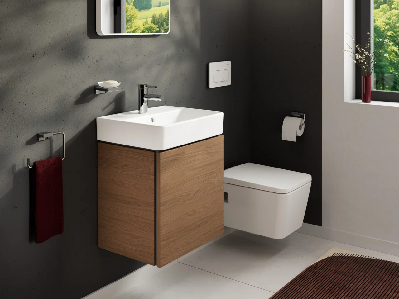 Hansgrohe Zesis S Einhebel-Waschtischmischer mit Metall-Zugstangen-Ablaufgarnitur, Chrom, ComfortZone 70, Ausladung 105 mm, Auslaufhöhe 74 mm