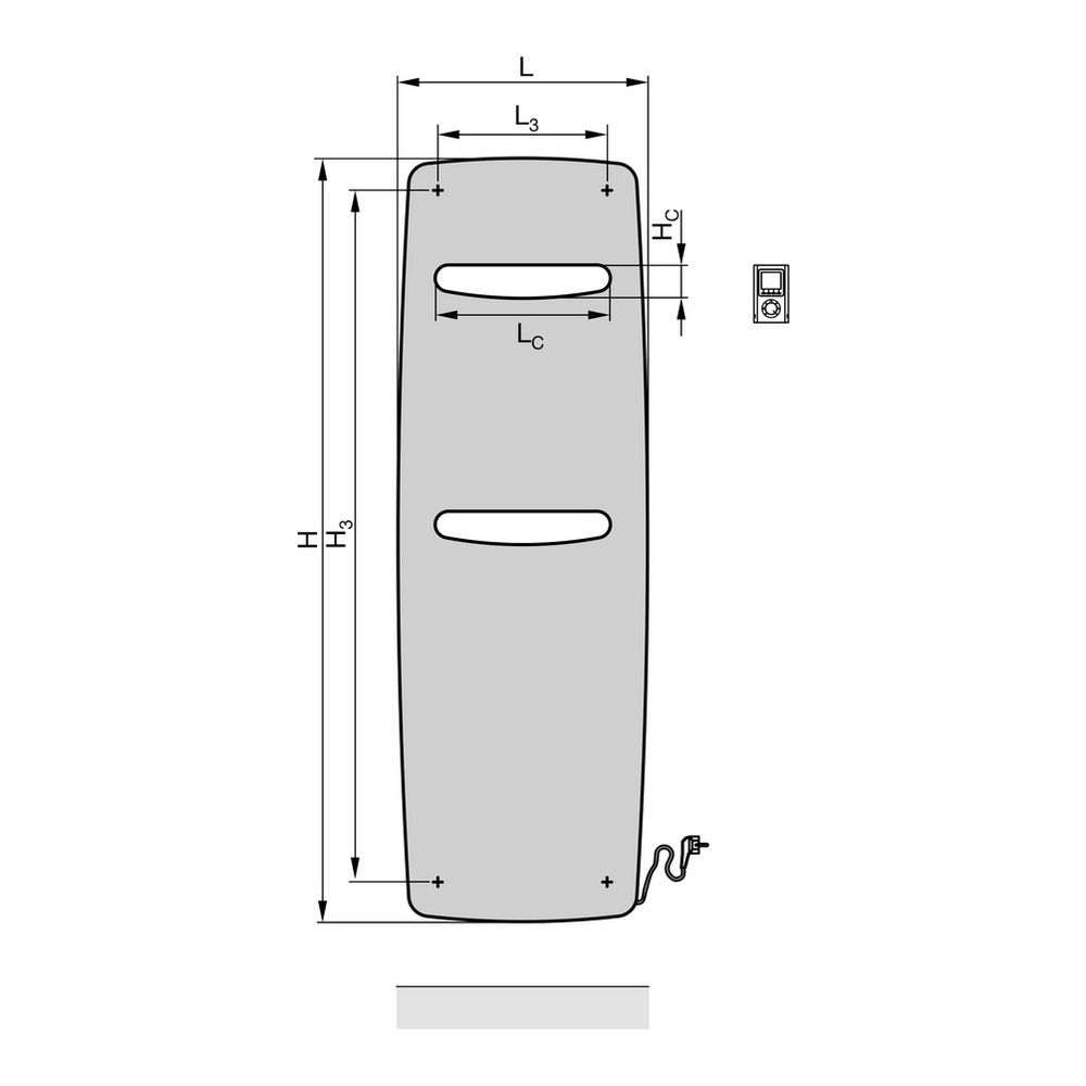Zehnder Design-Elektroheizkörper „Vitalo Spa“ 49 × 150 cm in Aluminium eloxiert Zehnder Design-Elektroheizkörper „Vitalo Spa“ 49 × 150 cm in Aluminium eloxiert