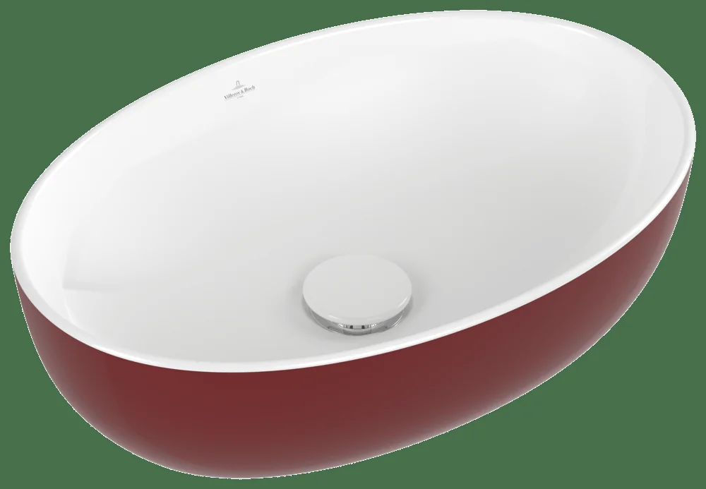 Villeroy & Boch Artis Aufsatzwaschbecken TitanCeram 480x325mm Oval Bordeaux Villeroy & Boch Artis Aufsatzwaschbecken TitanCeram 480x325mm Oval Bordeaux