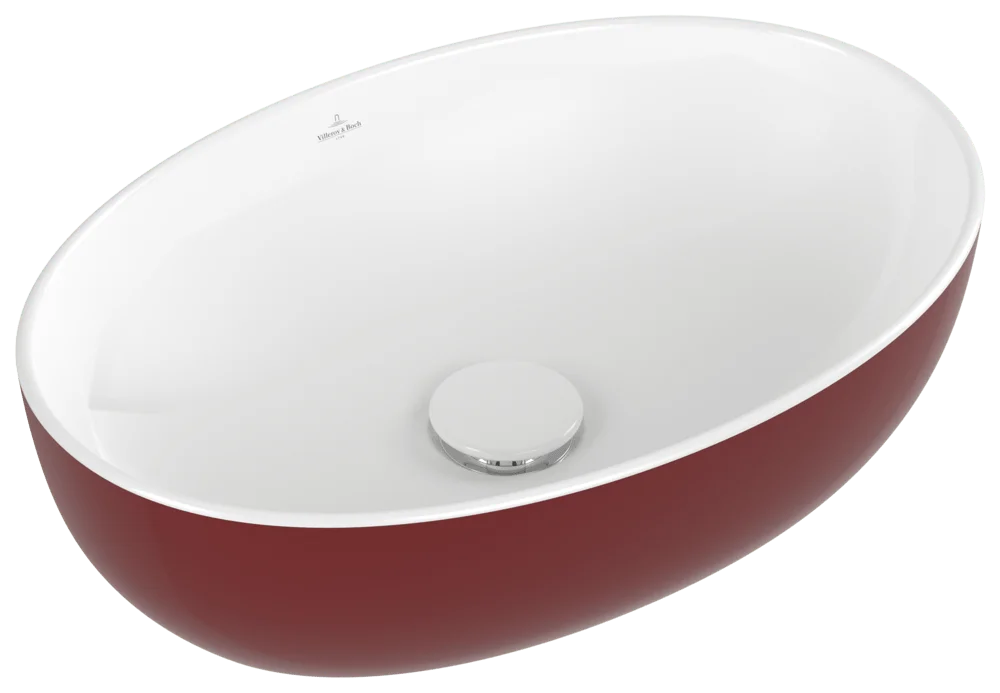 Villeroy & Boch Aufsatzwaschbecken Artis, oval, Bordeaux, 480 x 325 x 135 mm, TitanCeram, glänzend Villeroy & Boch Aufsatzwaschbecken Artis, oval, Bordeaux, 480 x 325 x 135 mm, TitanCeram, glänzend