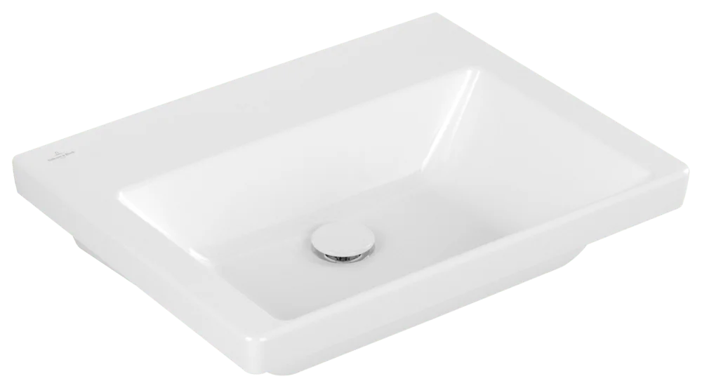 Villeroy & Boch Schrankwaschtisch Subway 3.0, 600x470x165mm, glänzend weiß Alpin, TitanCeram, Wandmontage
