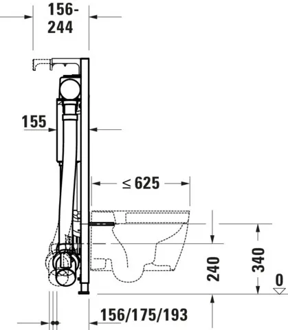 Duravit Vorwand-/Einbauelement für Toilette Installationselement Trockenbau für WC „DuraSystemInstallationselemente“ 114,8 × 50 cm in Duravit Vorwand-/Einbauelement für Toilette Installationselement Trockenbau für WC „DuraSystemInstallationselemente“ 114,8 × 50 cm in