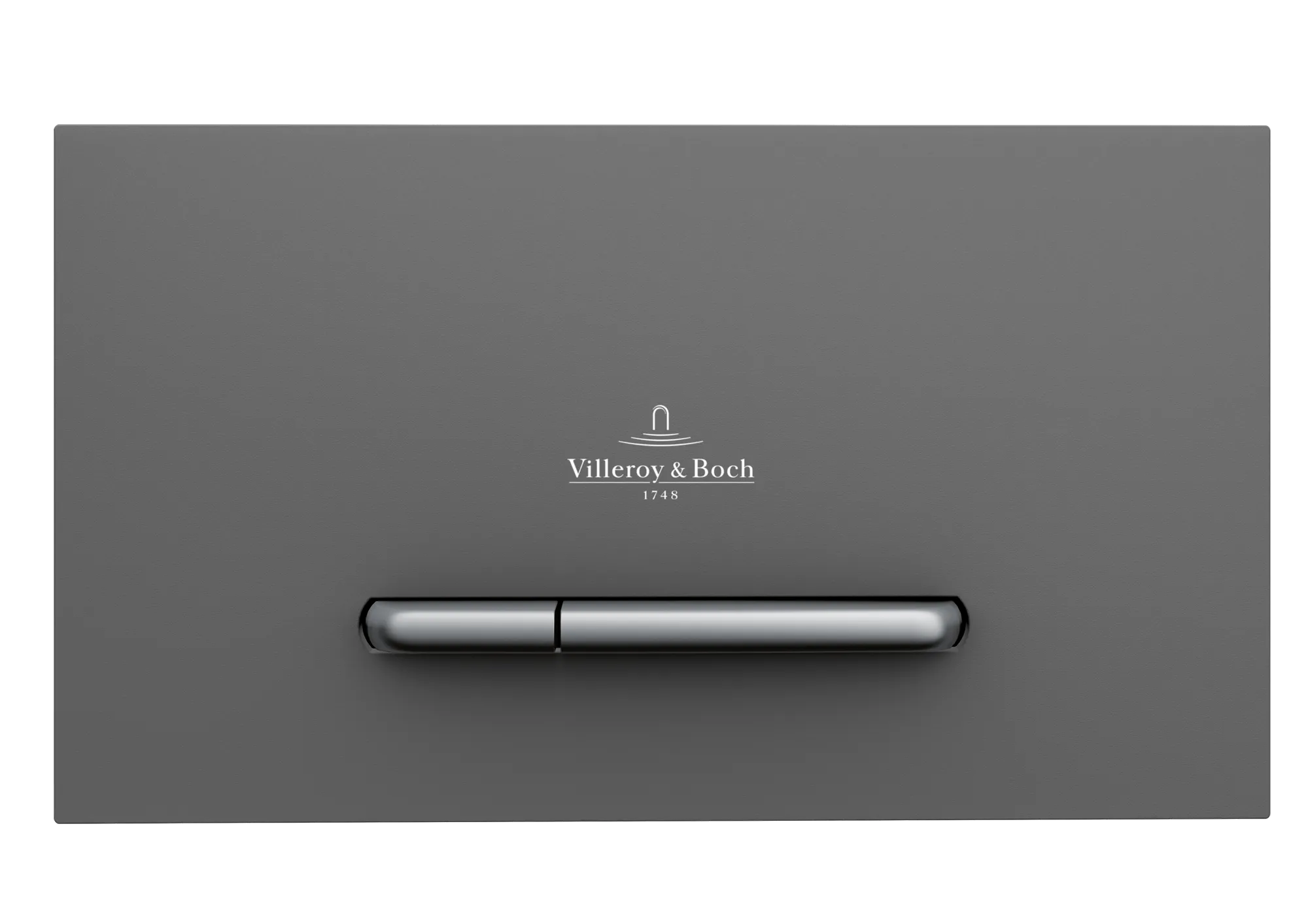 Villeroy & Boch ViConnect WC-Betätigungsplatte, Anthracite Matt, 145 x 253 x 15 mm, 2-Mengen-Spülung