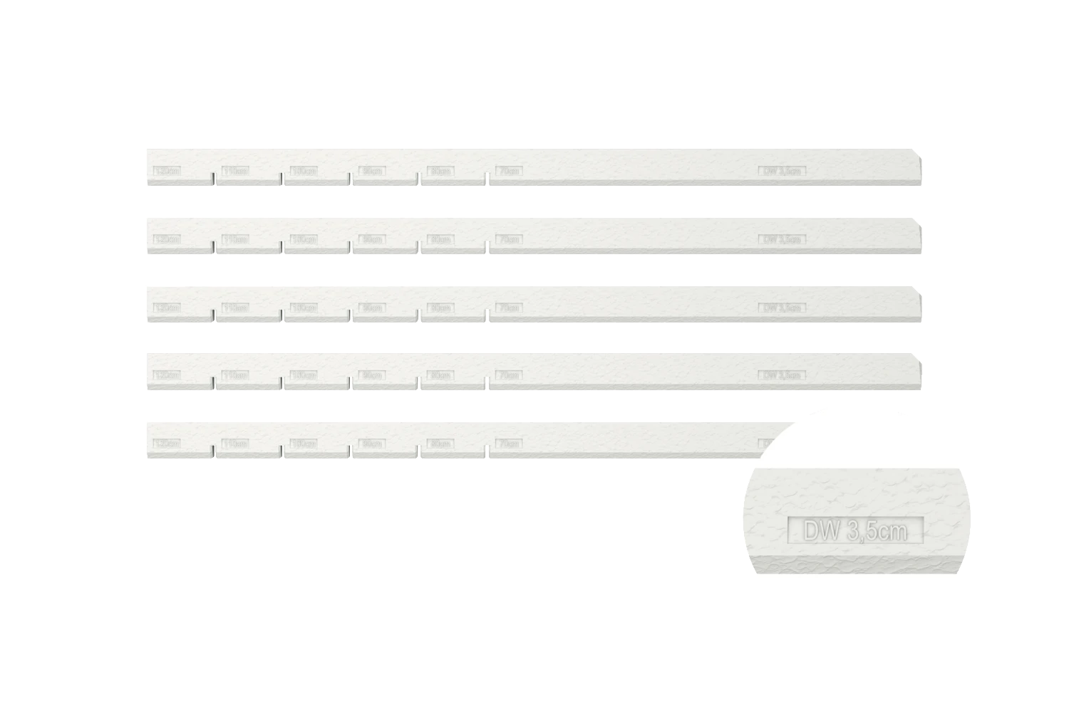 Minimum-Wannenträger Flex für DW 35 mm, 1140x185x75 mm, Expandiertes Polystyrol (EPS)