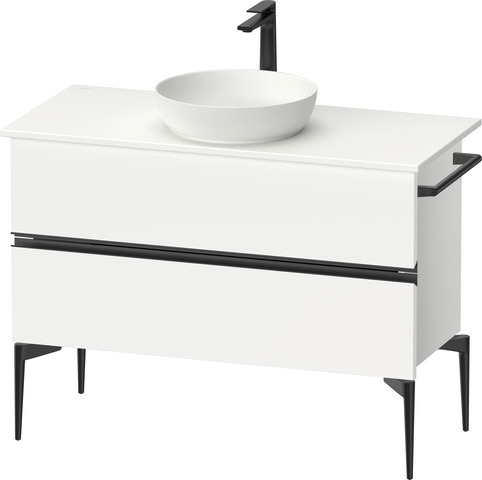 Duravit Waschtischunterschrank „Sivida“ 104,5 × 54,8 × 47,5 cm in Weiß Matt, Weiß Matt