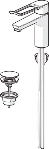 Einhand-Waschtischarmatur Bedienungshebel lang „Clinica“ Ausladung 150 mm in Chrom Einhand-Waschtischarmatur Bedienungshebel lang „Clinica“ Ausladung 150 mm in Chrom