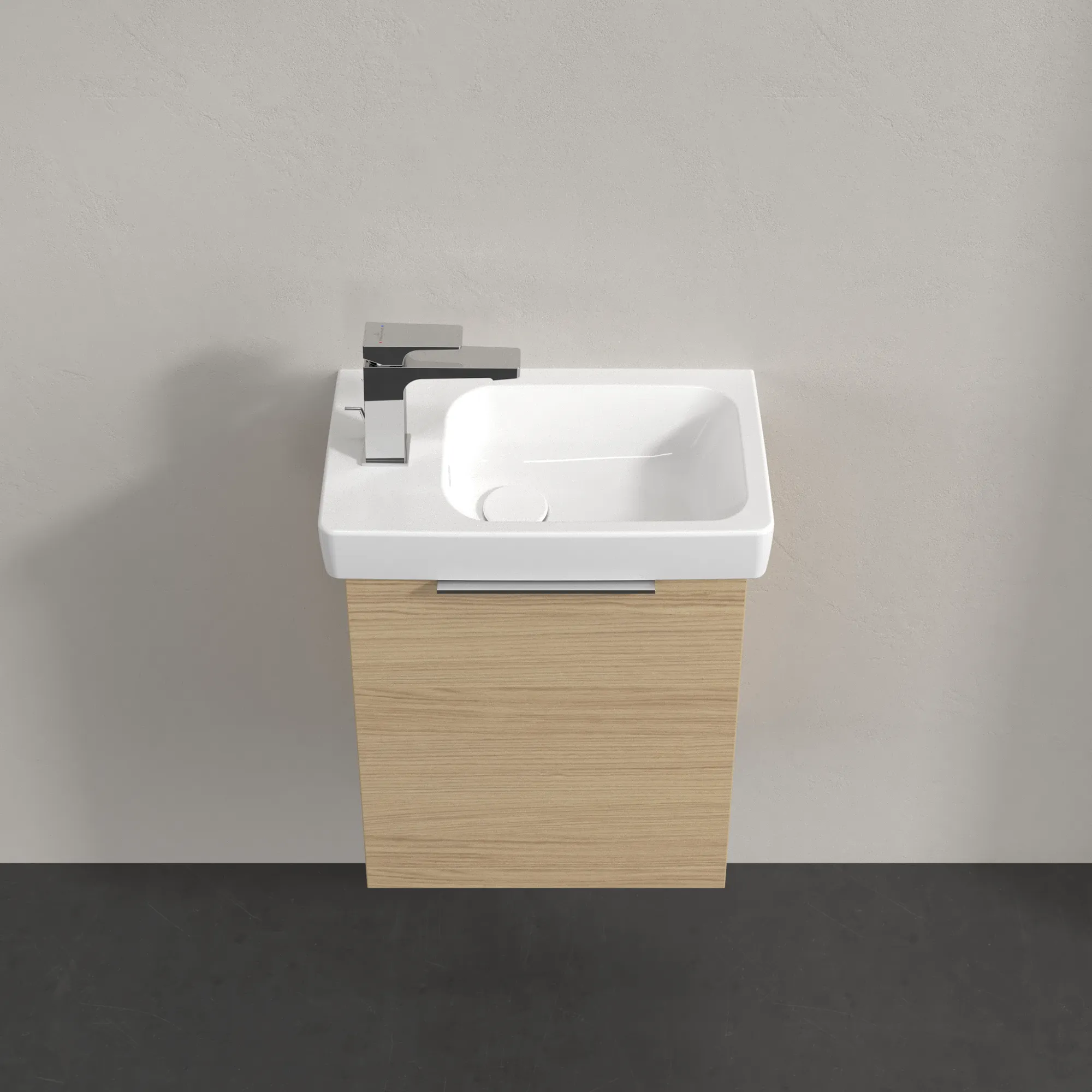 Villeroy & Boch Waschtischunterschrank „Architectura“ 430 × 520 mm Nordic Oak, Anschlag links