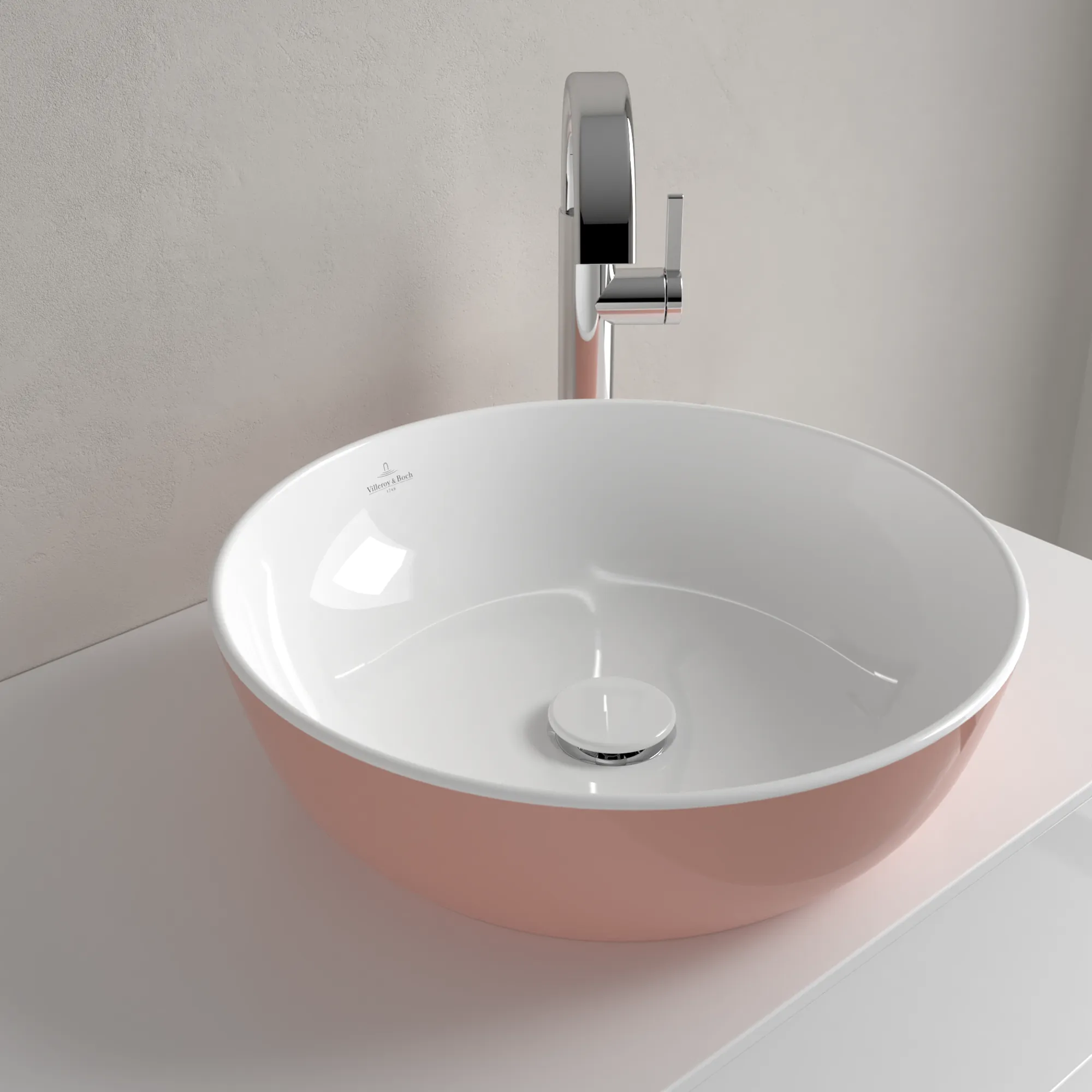 Villeroy & Boch Aufsatzwaschtisch aus TitanCeram „Artis“ ⌀ 430 mm in Powder