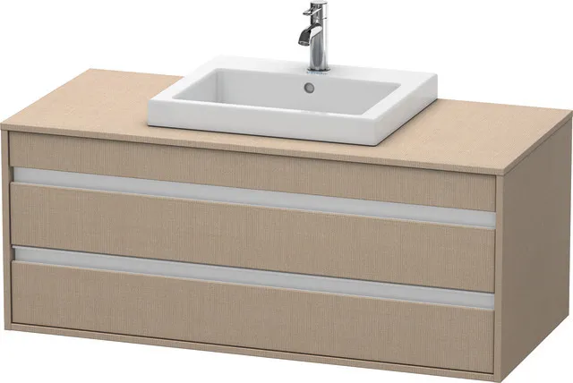 Duravit Waschtischunterschrank wandhängend „Ketho“ 120 × 49,6 × 55 cm Leinen