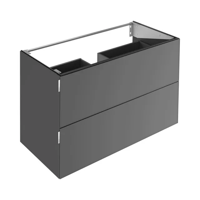 KEUCO Waschtischunterschrank mit Auszügen „Edition 11 Art“ Smoke (Glas, satiniert), Smoke (Glas, satiniert), mit Beleuchtung 1200 × 700 × 490 mm