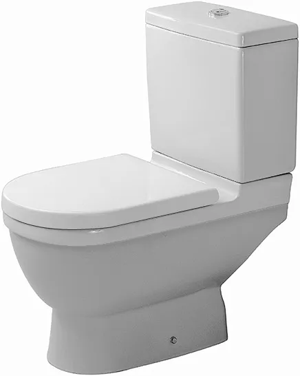 Stand-WC Kombi Starck 3 655 mm Tiefspüler, fürSPK, Abg.senkr., weiß