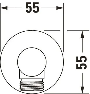 Brausegarnitur Brausen und Zubehör Wandanschlussbogen „ZubehörArmaturen“ in Chrom