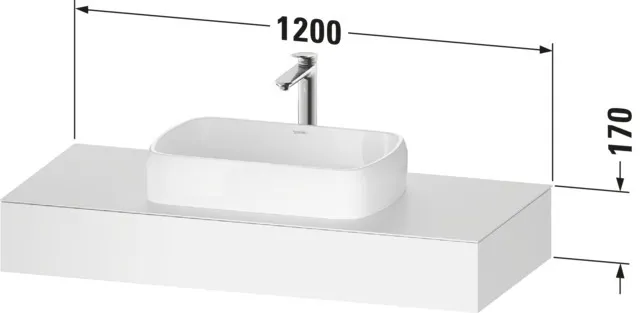 Duravit Konsole „Qatego“ in Taupe Matt Duravit Konsole „Qatego“ in Taupe Matt