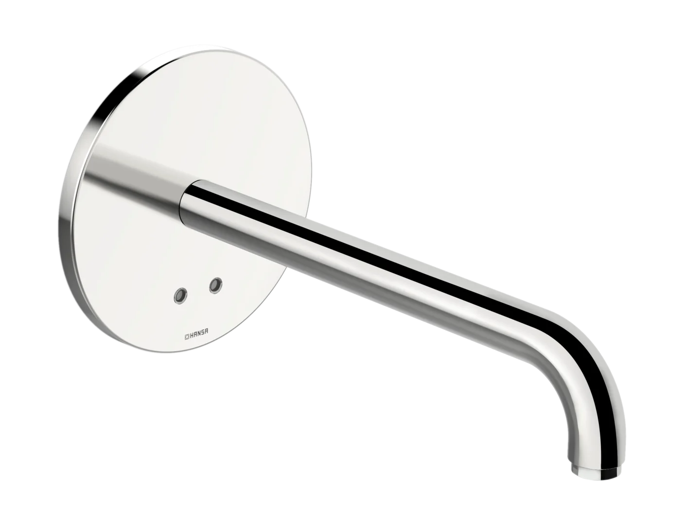 HansaELECTRA Waschtischarmatur Hansaelectra Fertigset für Waschtisch-Batterie 8180 Rosette rund 3 V, Bluetooth Ausladung 310 mm Chrom