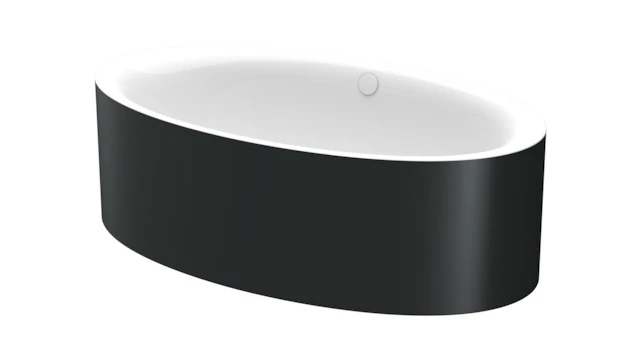 Bette oval Badewanne „BetteEve Oval Silhouette“ 180 × 100 cm in Schwarz (glänzend)