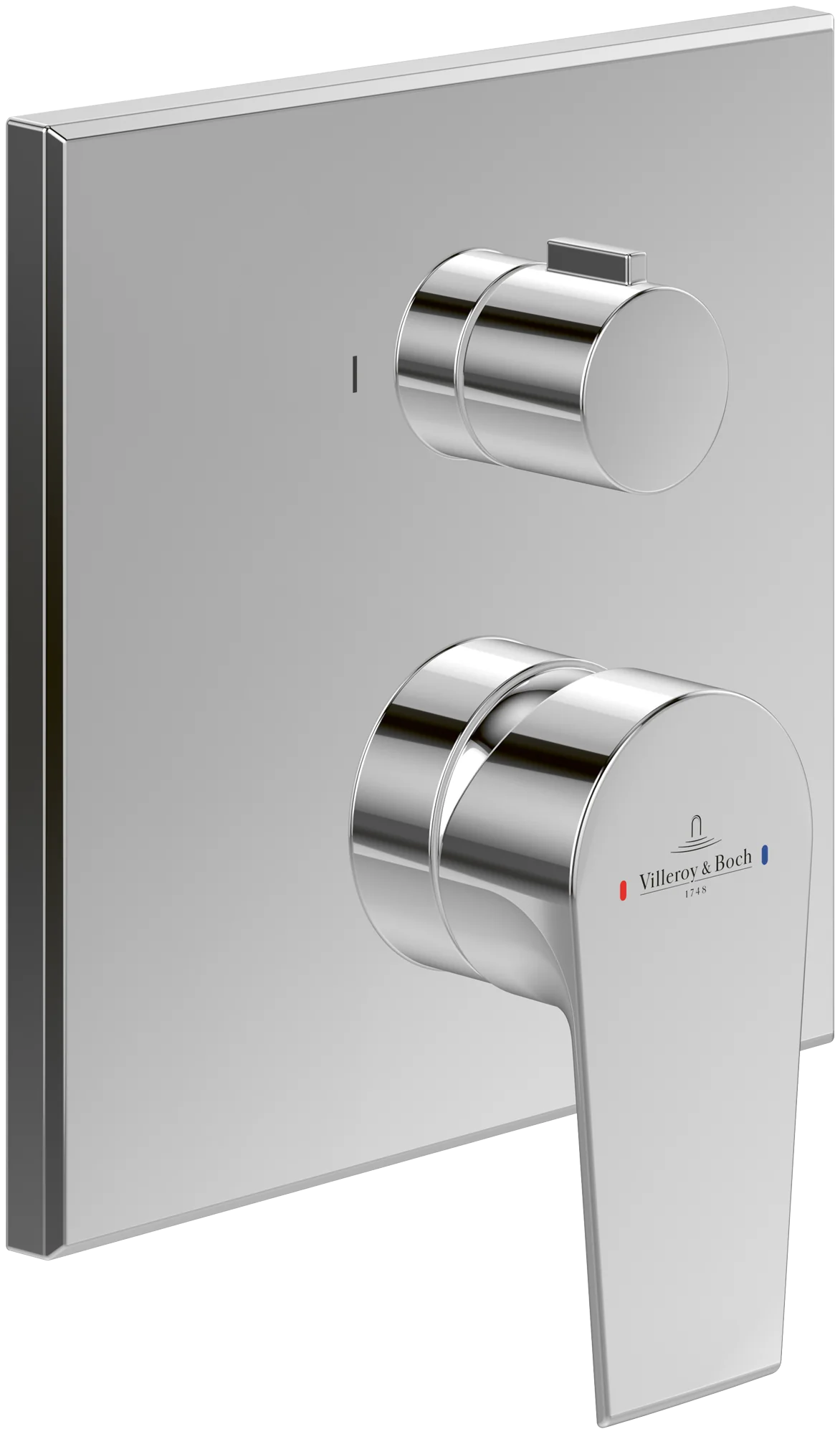 Villeroy & Boch Liberty Unterputz-Einhebel-Armatur, eckig, verchromt, Höhe 215 mm, Breite 172 mm, Länge 180 mm