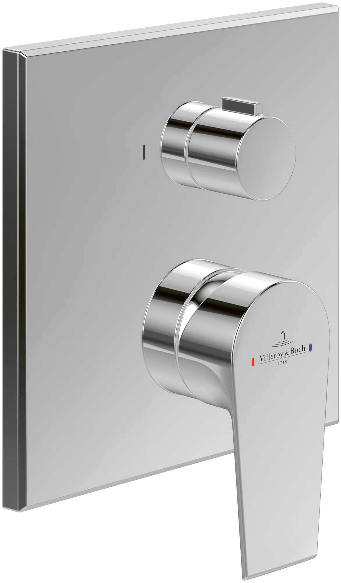 Villeroy & Boch Liberty Unterputz-Einhebel-Armatur, eckig, verchromt, Höhe 215 mm, Breite 172 mm, Länge 180 mm Villeroy & Boch Liberty Unterputz-Einhebel-Armatur, eckig, verchromt, Höhe 215 mm, Breite 172 mm, Länge 180 mm