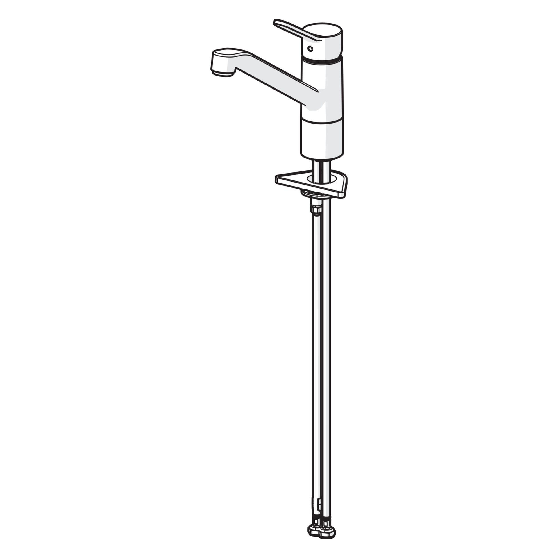 Hansa Einhand-Küchenarmatur „Primo“ Ausladung 210 mm in chrom Hansa Einhand-Küchenarmatur „Primo“ Ausladung 210 mm in chrom
