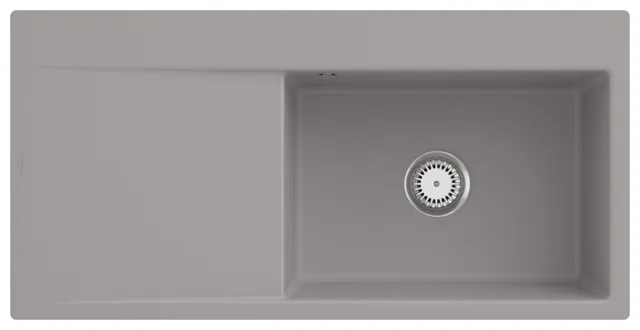 Villeroy & Boch flächenbündiges Küchenspülbecken „Subway Style“ 60 flat 980 × 490 × 220 mm, für Becken rechts in Fossil
