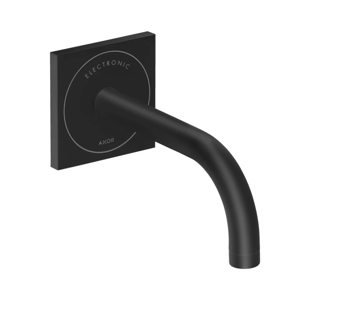 Hansgrohe AXOR Uno Waschtischmischer Unterputz, Elektronik, matt schwarz, Ausladung 165 mm, Normalstrahl