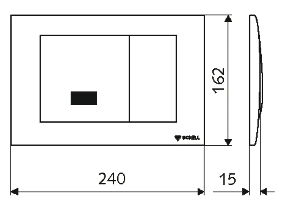 WC-Betätigungsplatte MONTUS FIELD E, Frontplatte chrom WC-Betätigungsplatte MONTUS FIELD E, Frontplatte chrom