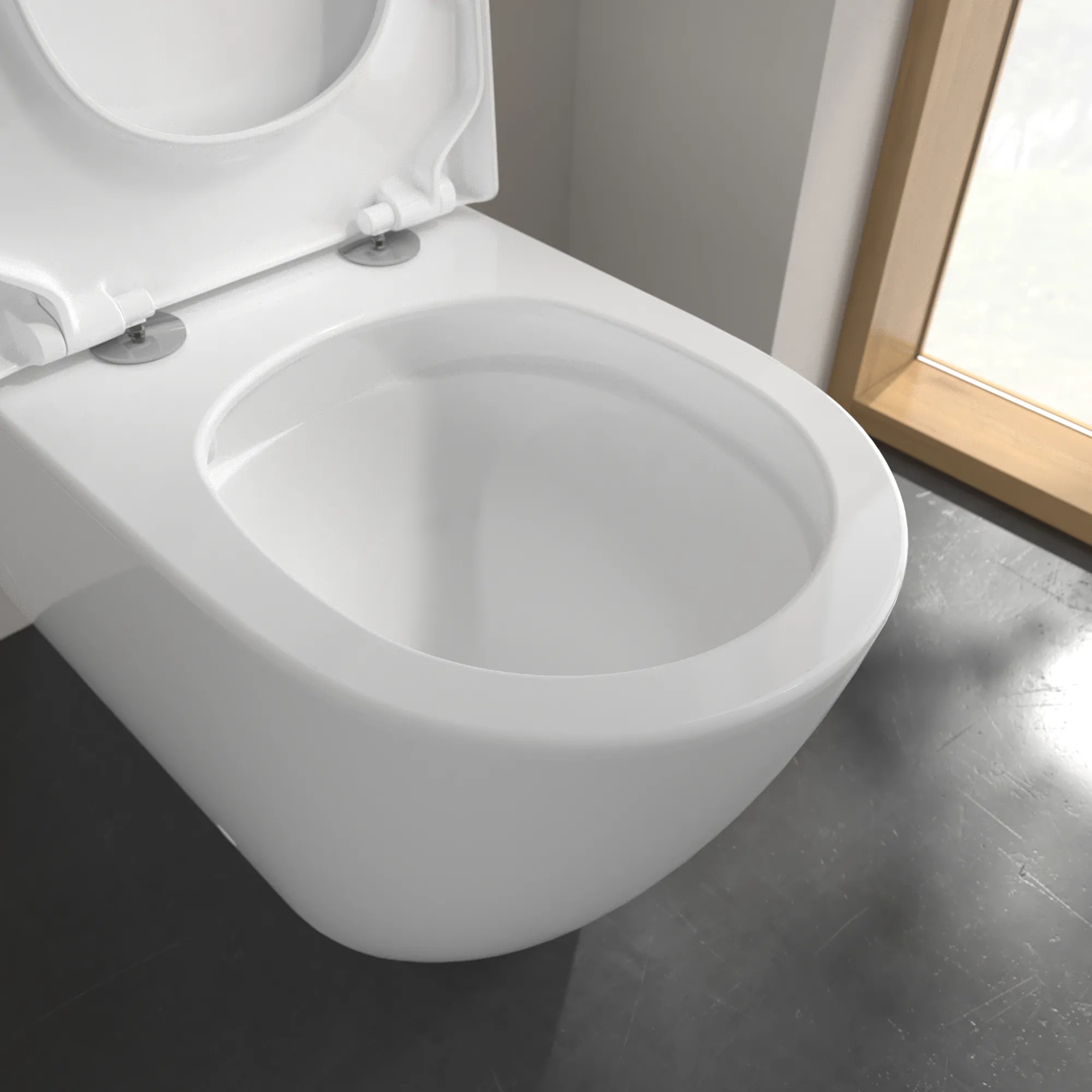 Villeroy & Boch Subway 3.0 Tiefspül-WC spülrandlos, oval, weiß Alpin CeramicPlus, 400x370x710 mm, bodenstehend