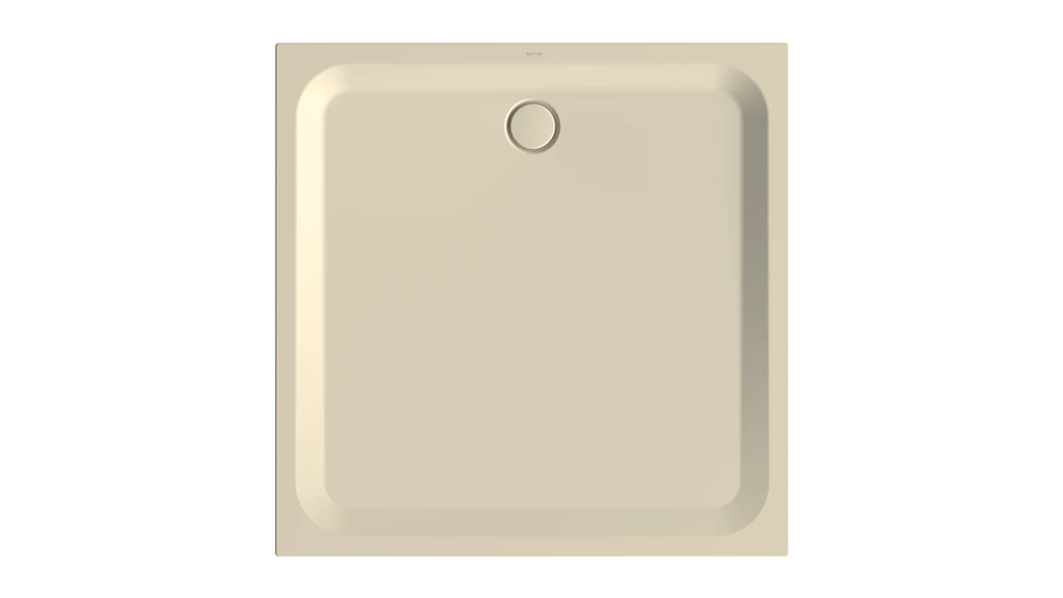 Bette quadrat Duschwanne „BetteUltra“ 1300 × 1300 mm mit BetteAntirutsch Pro, ohne Oberflächenveredelung, ohne Wannenträger, in Jasmin