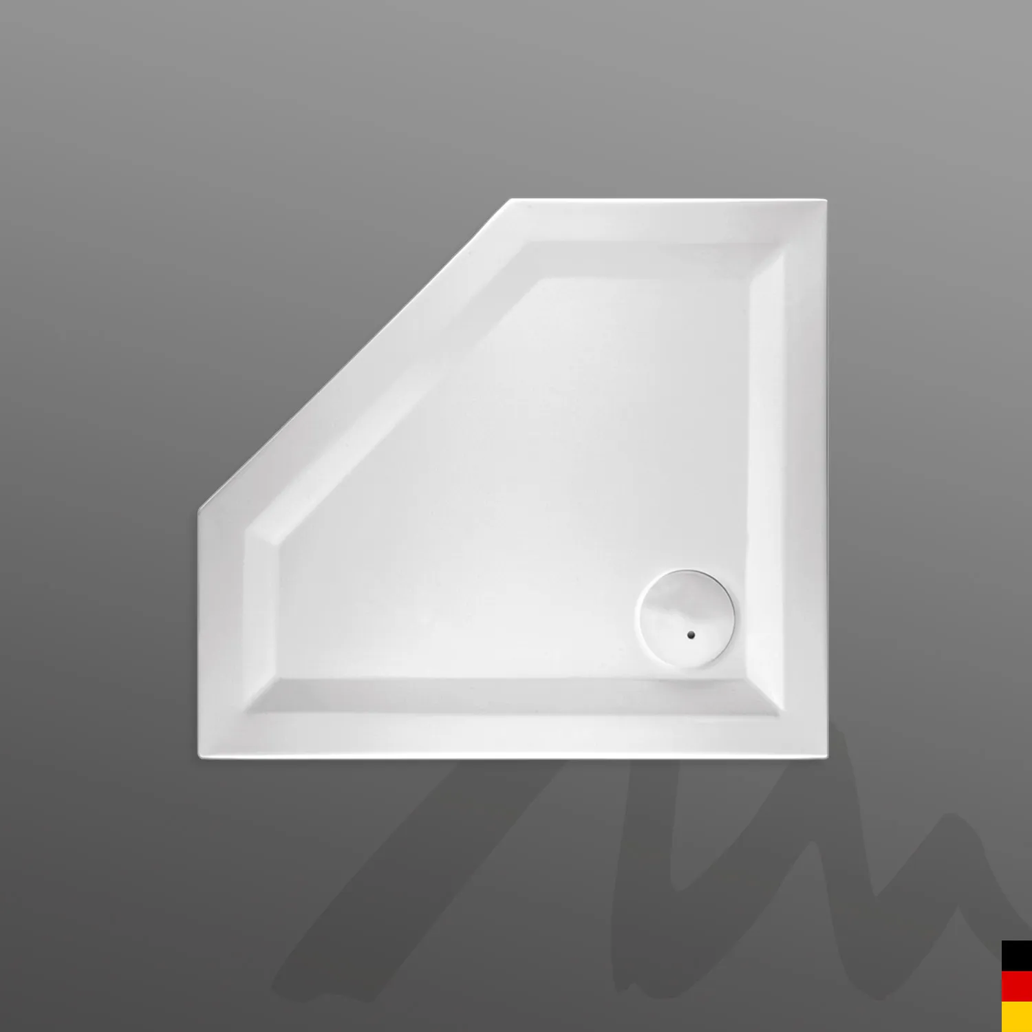 Mauersberger Acryl-Duschwanne circi 90⁄80 SF links, 900x800x55, weiß