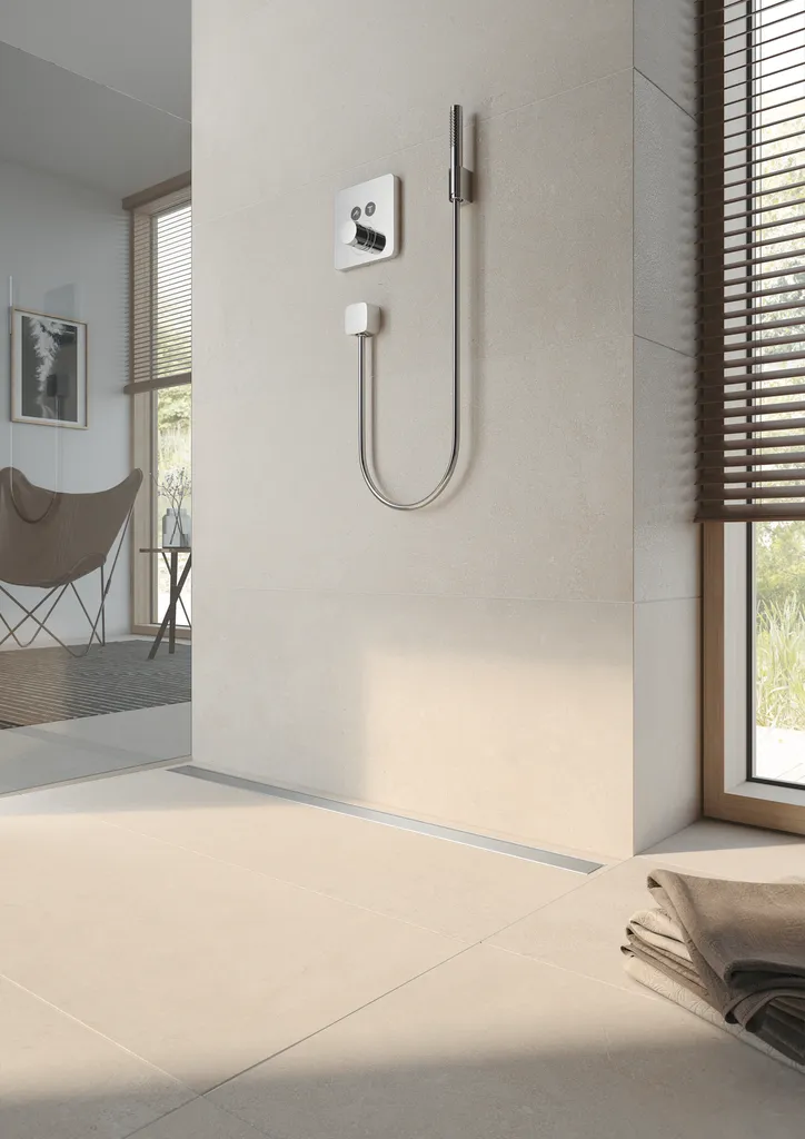 TECE Ablaufabdeckung „TECEdrainline“ quadratum in Edelstahl (gebürstet), 800 mm TECE Ablaufabdeckung „TECEdrainline“ quadratum in Edelstahl (gebürstet), 800 mm