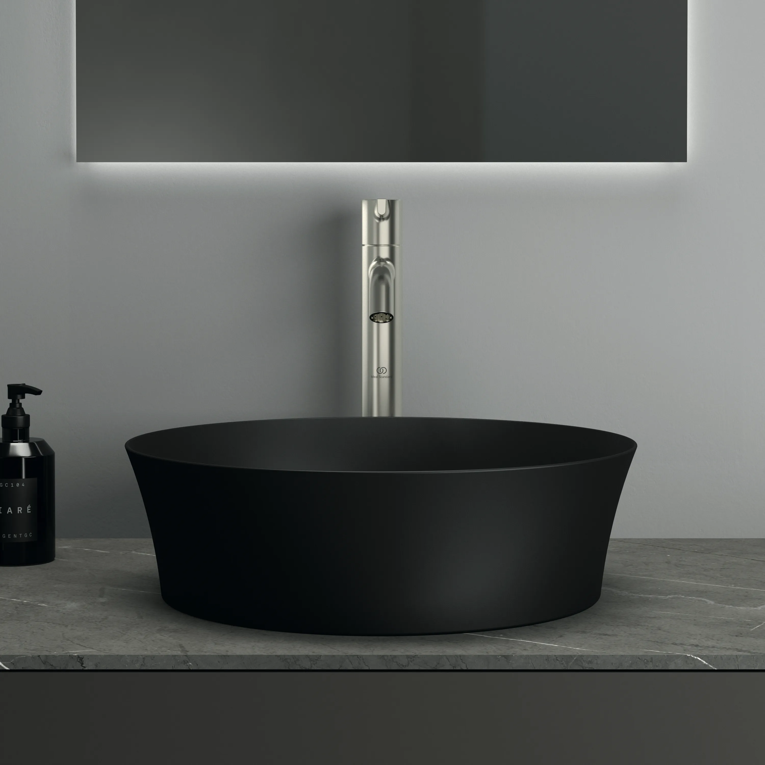 Waschbecken „Ipalyss“ 40 × 40 × 12 cm in Schwarz Matt Waschbecken „Ipalyss“ 40 × 40 × 12 cm in Schwarz Matt