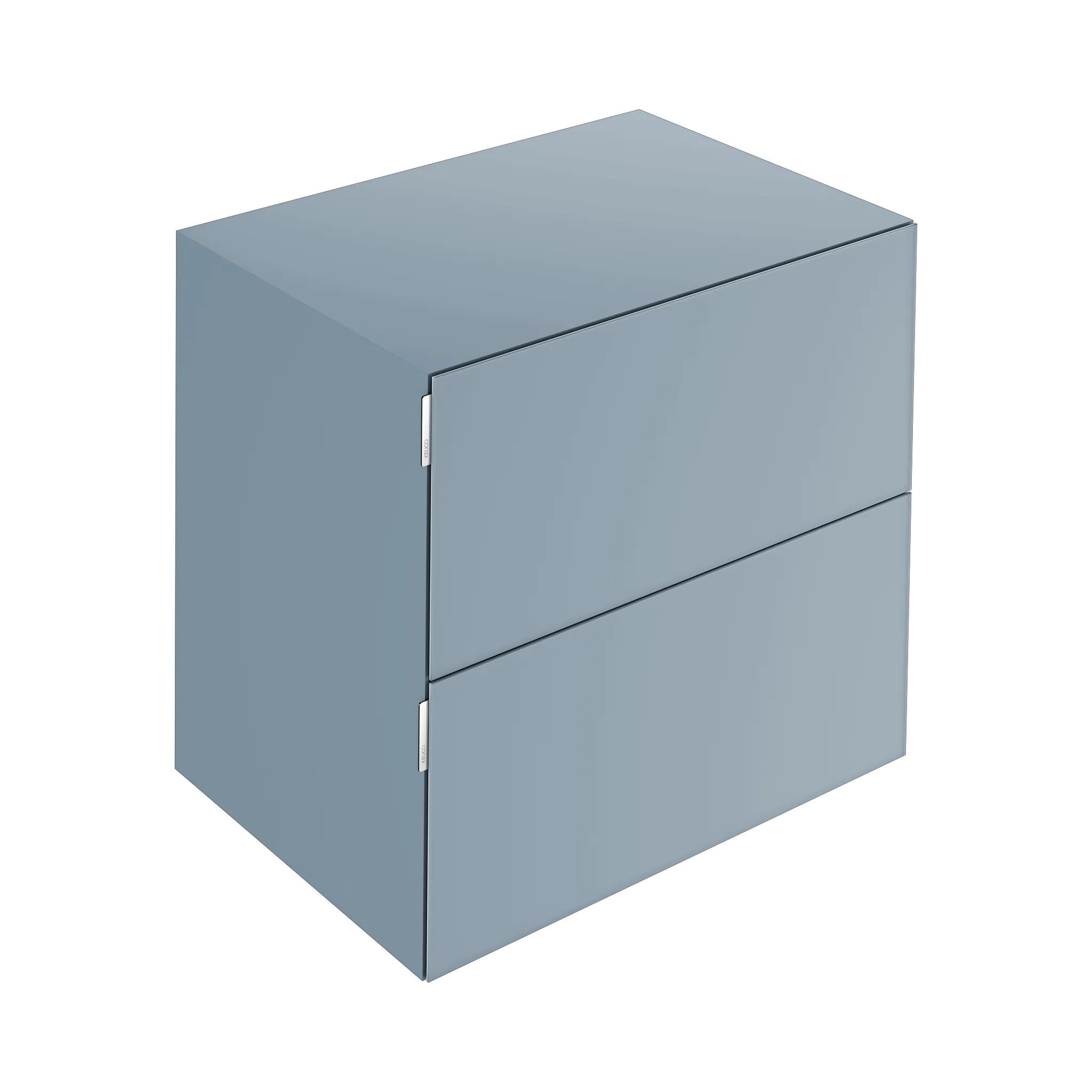 KEUCO Sideboard mit Auszügen „Edition 11 Art“ Blue Satin (Glas, satiniert), Blue Satin (Lack, seidenmatt), ohne Beleuchtung 80 × 70 × 49 cm